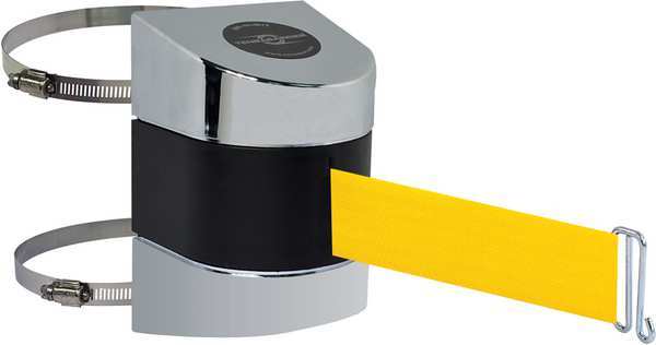 Belt Barrier, Chrome, Belt Color Yellow