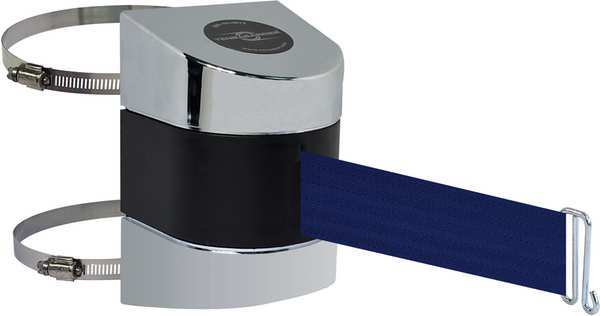 Belt Barrier, Chrome, Belt Color Blue