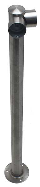 Adapta-Rail, Corner Post, Polished Chrome
