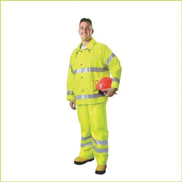 Rain Suit, Class 3, Hi-Vis Yellow/Green, 2XL/3XL