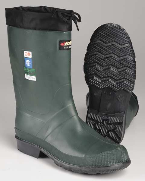 Size 13 Men's Steel Rubber Boot, Green