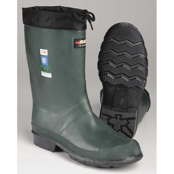 Size 12 Men's Steel Rubber Boot, Green