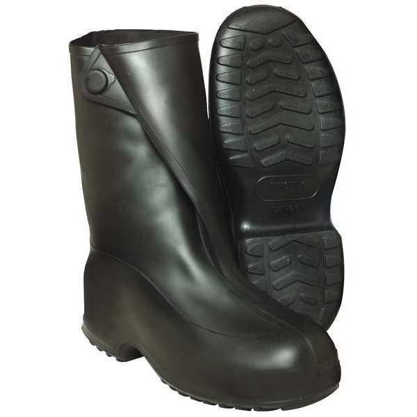 Overboot, Men, L, Button Tab, Black, Rubber, PR
