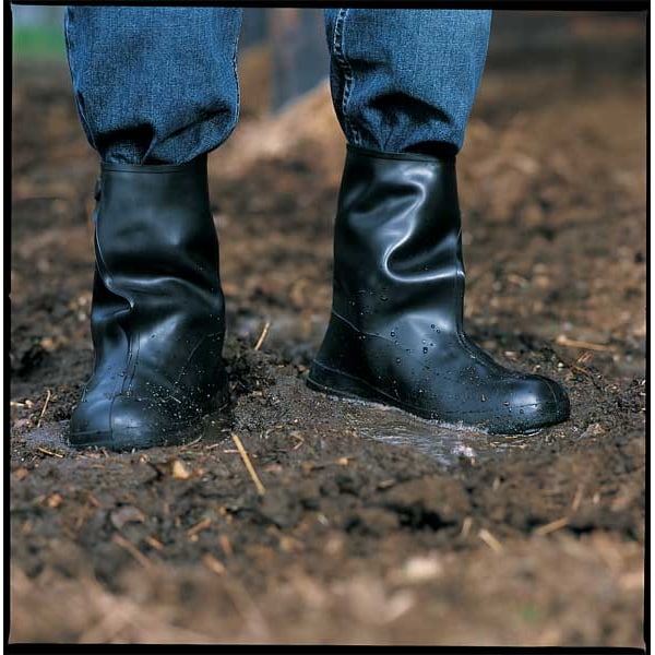 Overboots, Mens, 3XL, Button, Black, Rubber, PR