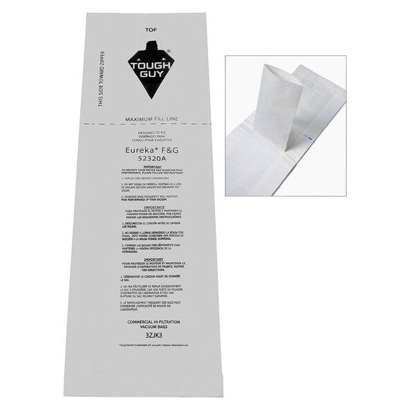 Vacuum Bag, 1-Ply, Paper Bag