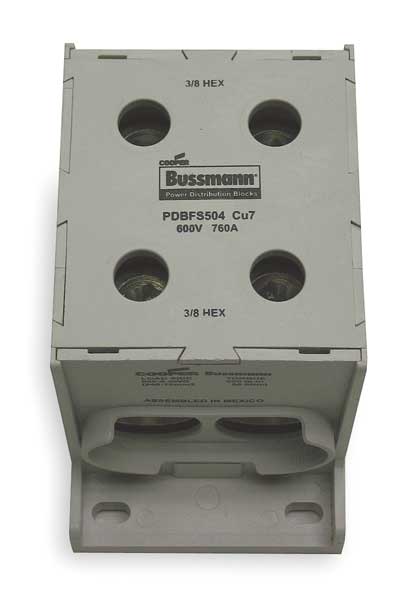 Pwr Dist Block, 760A, 1P, 6AWG-500 MCM, 600V