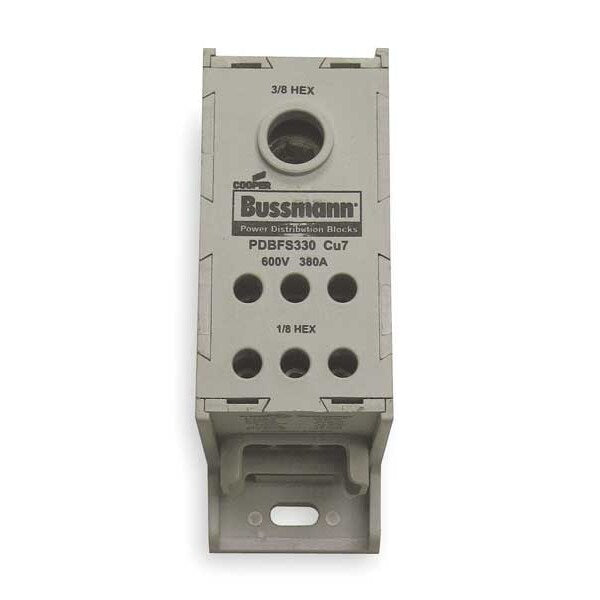 Pwr Dist Block, 380A, 1P, 6P Secondary, 600V