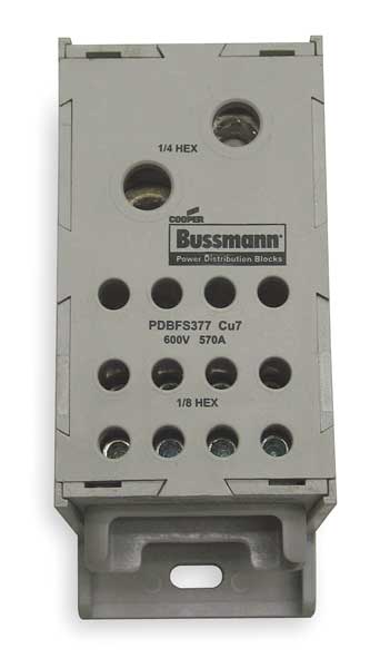Pwr Dist Block, 570A, 1P, 4AWG-300 MCM, 600V