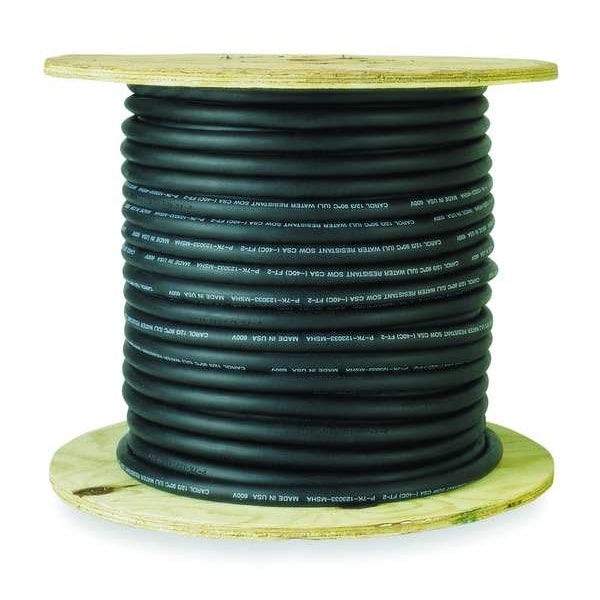 18 AWG 3 Conductor Carolprene Portable Cord 600V 250 ft. BK