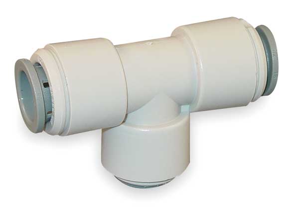 Acetal Copolymer Reducing Tee, 3/8 in x 3/8 in x 1/4 in Tube Size