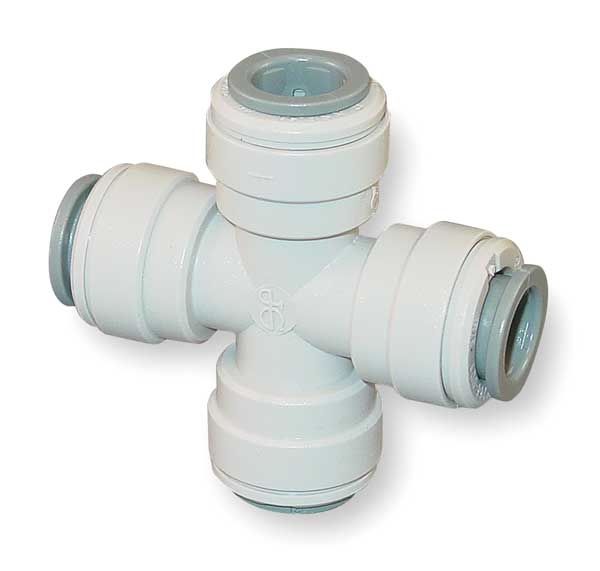 Acetal Copolymer Cross, 3/8 in Tube Size