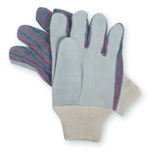 Leather Gloves, Knit Wrist, XL, PR