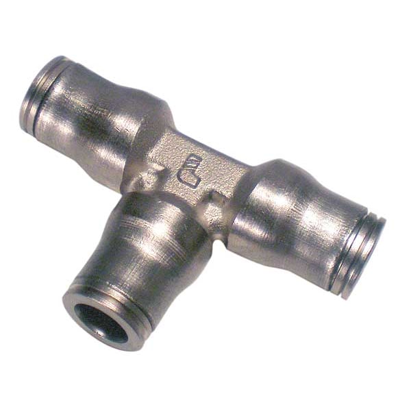 Nickel Plated Brass Union Tee, 15/32 in Tube Size