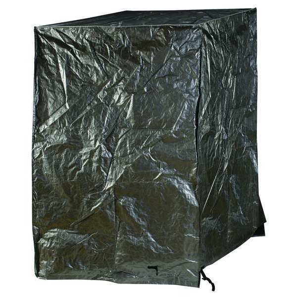 Pallet Cover Tarp, 36 in W x 48 in D x 48 in L, 10.5 mil Thickness, Black/Silver