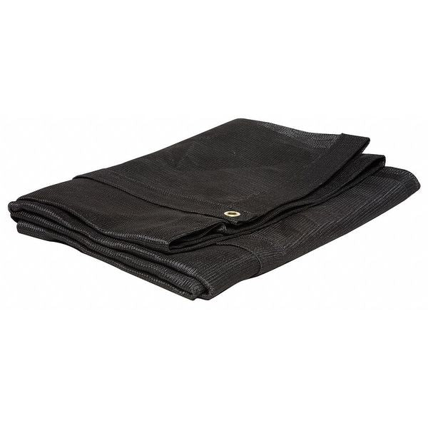 Mesh Tarp, 6 x 8 ft, 10 mil, Polyethylene, Standard Duty, Black, Mildew Resistant, Tear Resistant