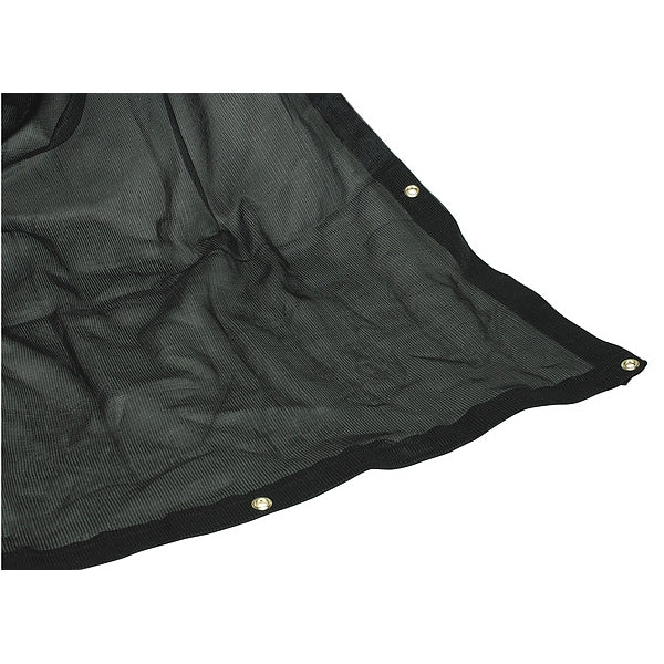 Mesh Tarp, 10 x 20 ft, 10 mil, Polyethylene, Standard Duty, Black, Mildew Resistant, Tear Resistant