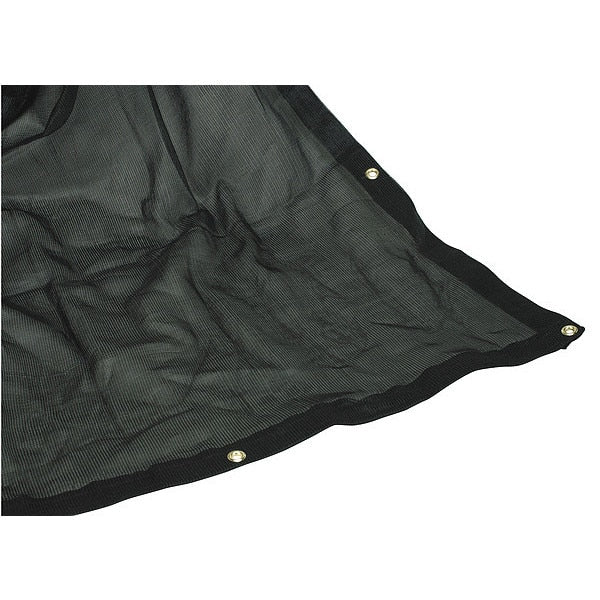 Mesh Tarp, 6 x 8 ft, 10 mil, Polyethylene, Standard Duty, Black, Mildew Resistant, Tear Resistant