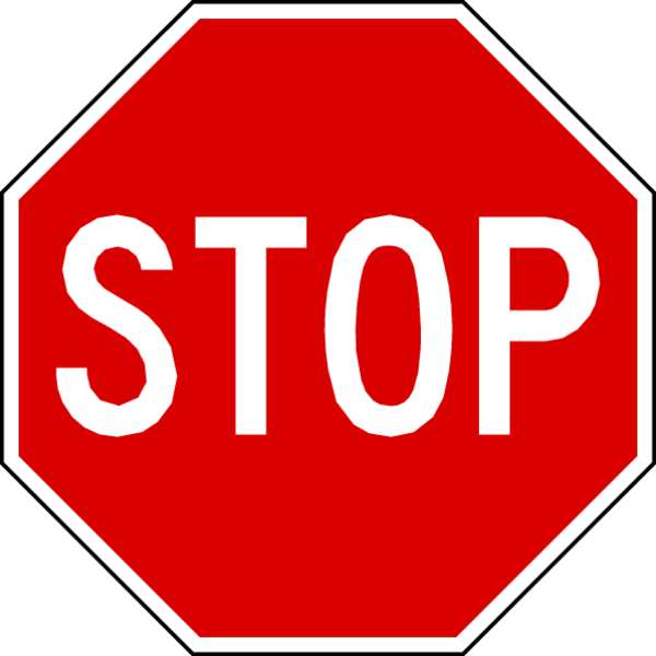Traffic Sign, 36 x 36In, WHT/R, Stop, Text