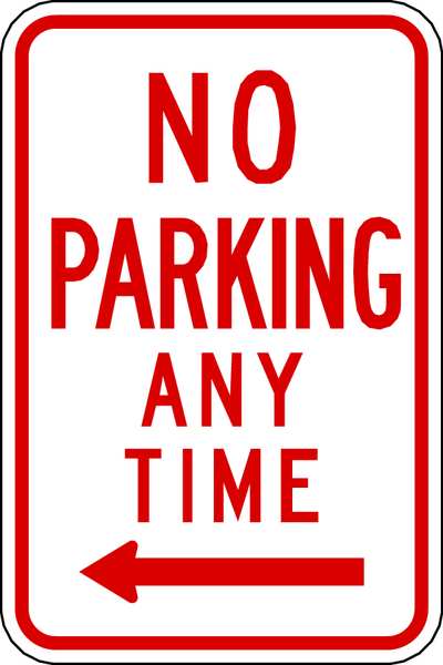 No Parking Any Time Sign, 18