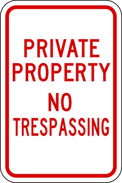 Traffic Sign, 18 x 12In, R/WHT, Text, H-16