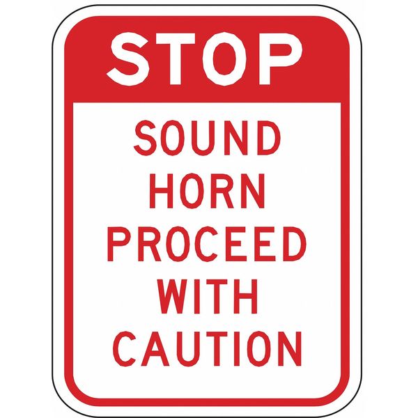 Traffic Sign, 18 in H, 12 in W, Aluminum, Vertical Rectangle, English, ST-052-12HA