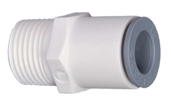 Nylon Male Connector, 1/2 in Tube Size