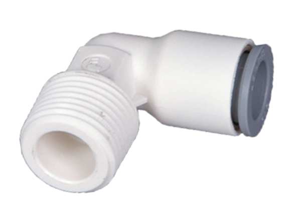 Nylon 90 Degree Fixed Elbow, 3/8 in Tube Size