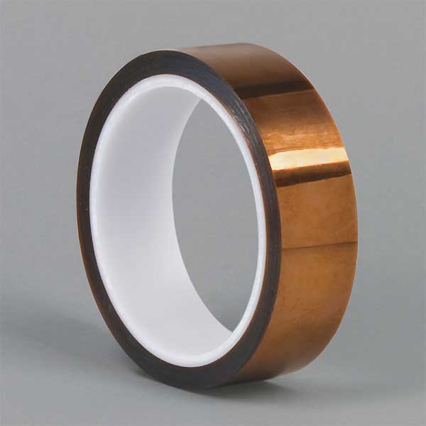 Film Tape, Polyimide, Amber, 1/2In x 100 Ft