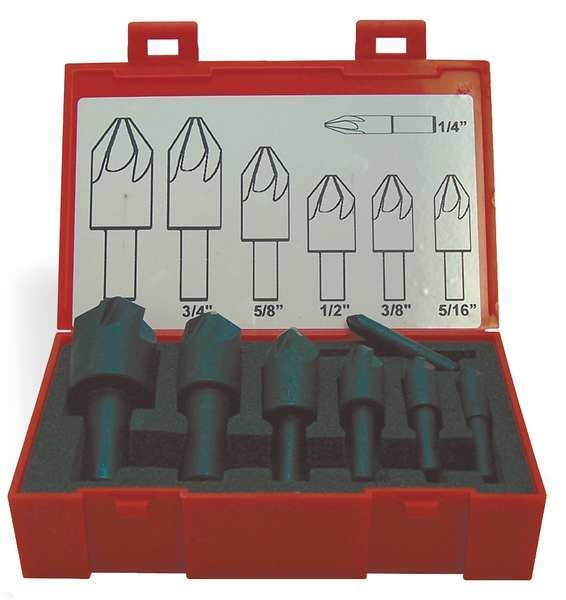 82 deg 6 Flute 7 piece Countersink Set CO
