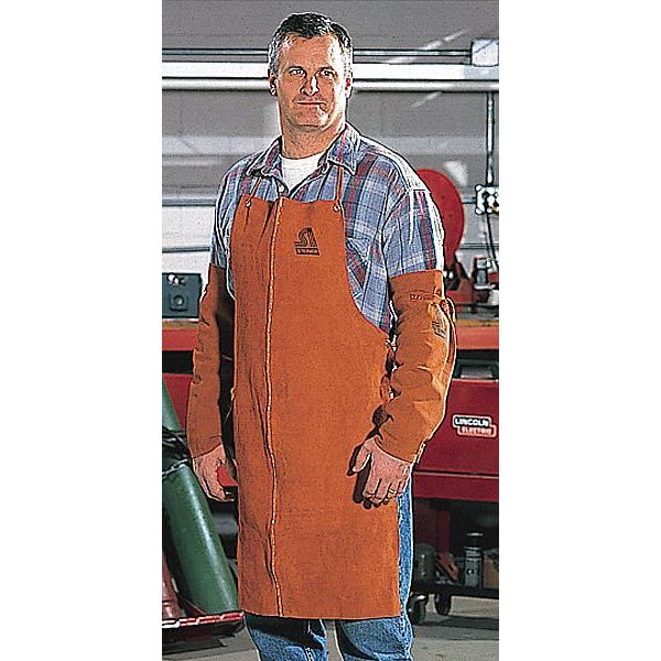 Split Leg Welding Bib Apron, Lthr, 42x24In