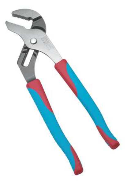 10 in Code Blue Straight Jaw Tongue and Groove Plier, Serrated