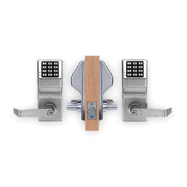 Electronic Lock, Satin Chrome, 12 Button
