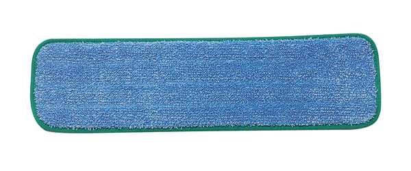18 in L Dust Mop, Hook-and-Loop Connection, Fringe End, Green, Microfiber, FGQ41800GR00