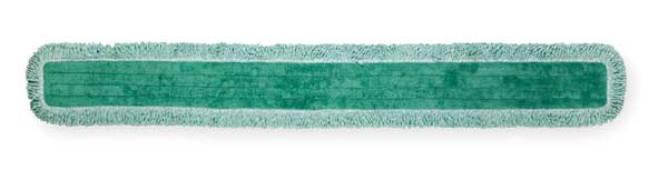 60 in Hook-and-Loop Dust Mop, Green, Microfiber