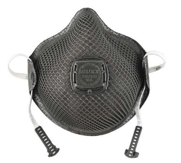 N95 Disposable Respirator w/ Valve, M/L, Black, PK10