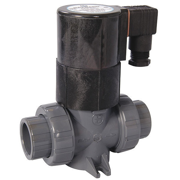 120V AC CPVC Solenoid Valve, Normally Closed, 1 in Pipe Size