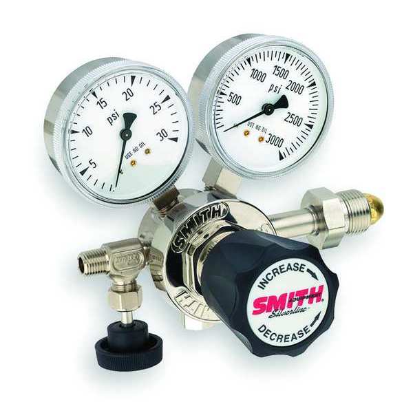 High Purity Gas Regulator, Single Stage, CGA-350, 0 to 15 psi, Use With: Hydrogen