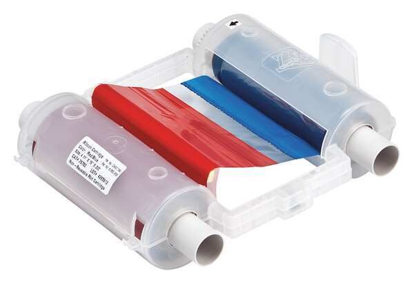 Ribbon Cartridge, Red/Blue, 200 ft. L
