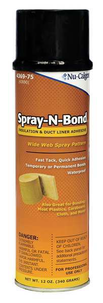Spray Adhesive, Spray-N-Bond Series, Clear, 12 oz, Aerosol Can
