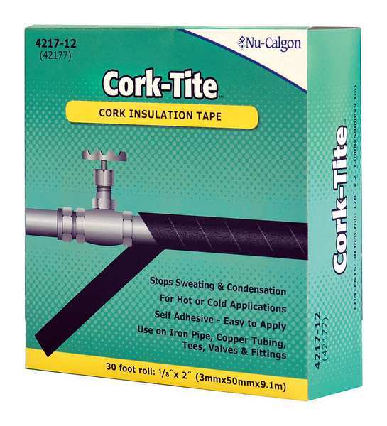 Cork Tape, Self Adhesive, 30 Ftx2 In, Black