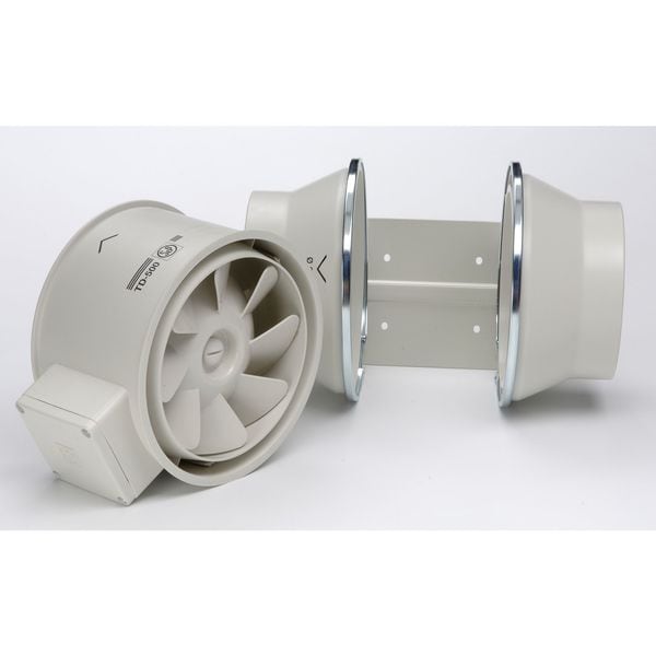 Mixed Flow Duct Fan, 6 In. Dia.