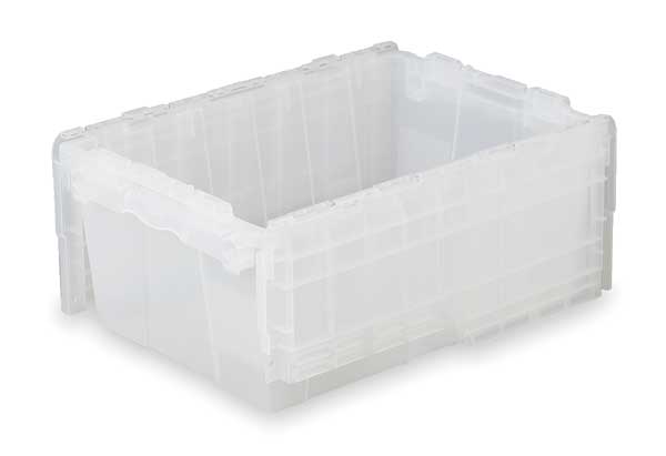 Translucent Attached Lid Container, Plastic
