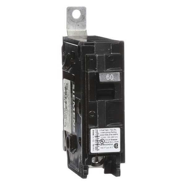 Miniature Circuit Breaker, 60 A, 120/240V AC, 1 Pole, Bolt On Mounting Style, BL Series