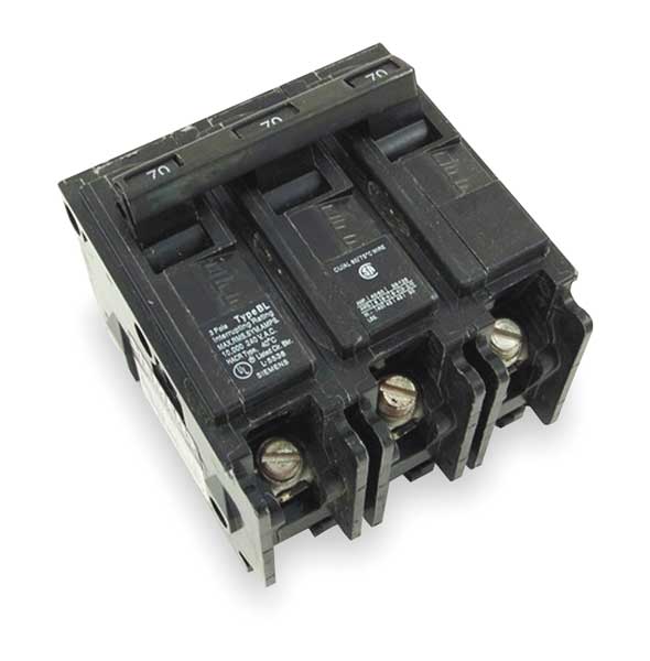 Bolt On Circuit Breaker, 30 A, 240V AC, 3 Pole, B Series