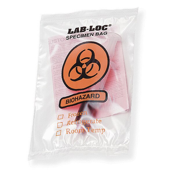 Specimen Transfer Bag, 6 In. W, PK1000