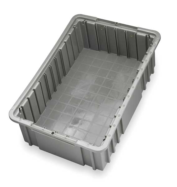 Drawer Tote, 6 H x 16-1/2 In. W, Gray