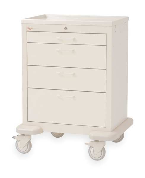 Medical Cart, Steel/Polymer, Light Taupe