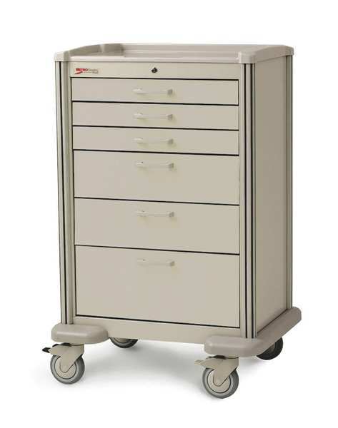 Medical Cart, Steel/Polymer, Light Taupe