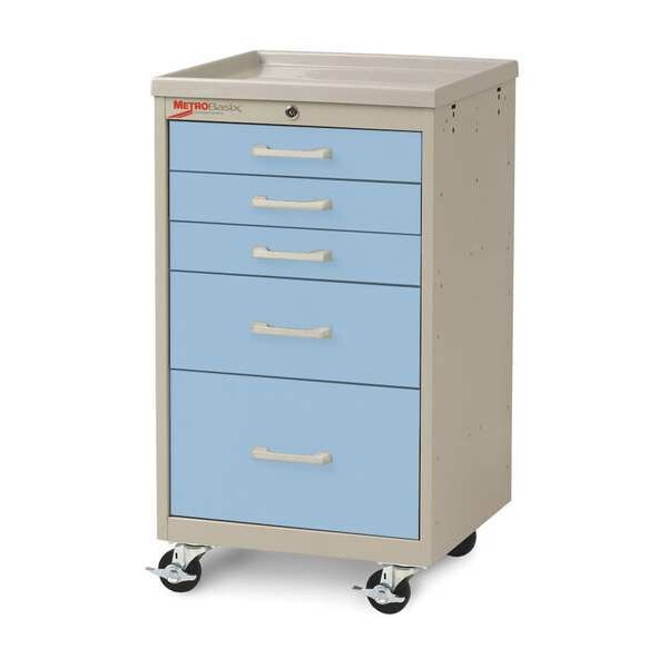 Compact Cart, Steel/Polymer, Taupe/Blue