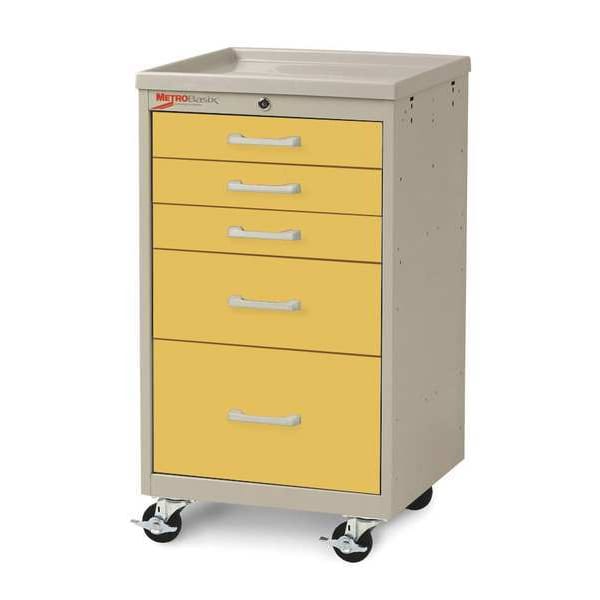 Compact Cart, Steel/Polymer, Taupe/Yellow